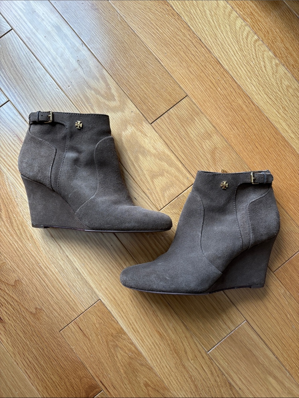 Authentic Tory Burch wedge booties